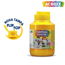 Tinta Tempera Guache 250ml c/3 Un Amarelo Ouro 20230505 Acrilex